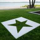 Cinnvoice 35 x 35 Inch Large Star Stencil Reusable Plastic for Yard, Walls, Fabric, Canvas, Flag, DIY Crafts and Independence Day Project