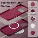 Magnetic for iPhone 15 Pro Case 6.1", Premium Liquid Silicone Case,[Compatible with Magsafe][Soft Anti-Scratch Microfiber Lining],Slim Thin Shockproof Phone Cover-Plum