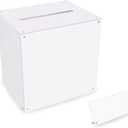 Acrylic Wedding Card Box with Slot Top, Detachable DIY Card Box for Wedding Reception, Corner Brackets & Screws Included, Acrylic Table Sign Holder Included