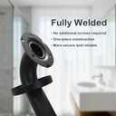 24 Inch Handicap Grab Bars, 2 Pack Stainless Steel Grab Bar for Bathtubs and Showers, Wall Mount Safety Shower Grab Bars for Seniors Injury Elderly, Matte Black Knurled