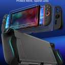 ivoler Dockable Grip Case for Nintendo Switch 2, 5-in-1 Kit: Skin-Feel Matte PC Shell, Detachable 2 X Joy-Con Grips Cover, 2X Screen Protector, Scratch&Shock Protection Full Set (Black)