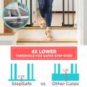 Toddleroo by North States - StepSafe Clear Walk-Thru Baby Gate: Metal Baby Gate with Clear Door - Adjustable Safety Gate for Kids - 29 to 38 Inches Wide - 30 Inches Tall - Black