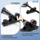 1006 Kayak Paddle Holder Track Mount, Kayak Accessories to Save Track Space & Secure Paddle, 2-Layer Grip for Slim Gear, Fits 0.81.3 Shafts, Paddle, Fishing Net & Rod Holder
