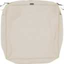 Classic Accessories Montlake Water-Resistant 23 x 23 x 5 Inch Outdoor Back Cushion Slip Cover, Patio Furniture Cushion Cover, Antique Beige, Patio Furniture Cushion Covers