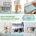 Washable Pee Pads for Dogs 72"x 72", Super Absorbent Boho Reusable Puppy Pads with Colorful Flowers Patterns for Potty Training, Floor, Couch, Bed, and Crate