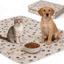 Washable Reusable Pet Training Pads, Non-Slip Leakproof Dog Pee Mat with Pheromones, Odor Resistant Absorbent Pad for Dogs and Cats (M: 27.6"  31.5")