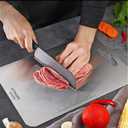 (Large,18.11"Lx 11.81"W) Stainless Steel Cutting Board for Kitchen, SUS-304 Chopping Board, Easy To Clean (18.1"L x 11.8"W)