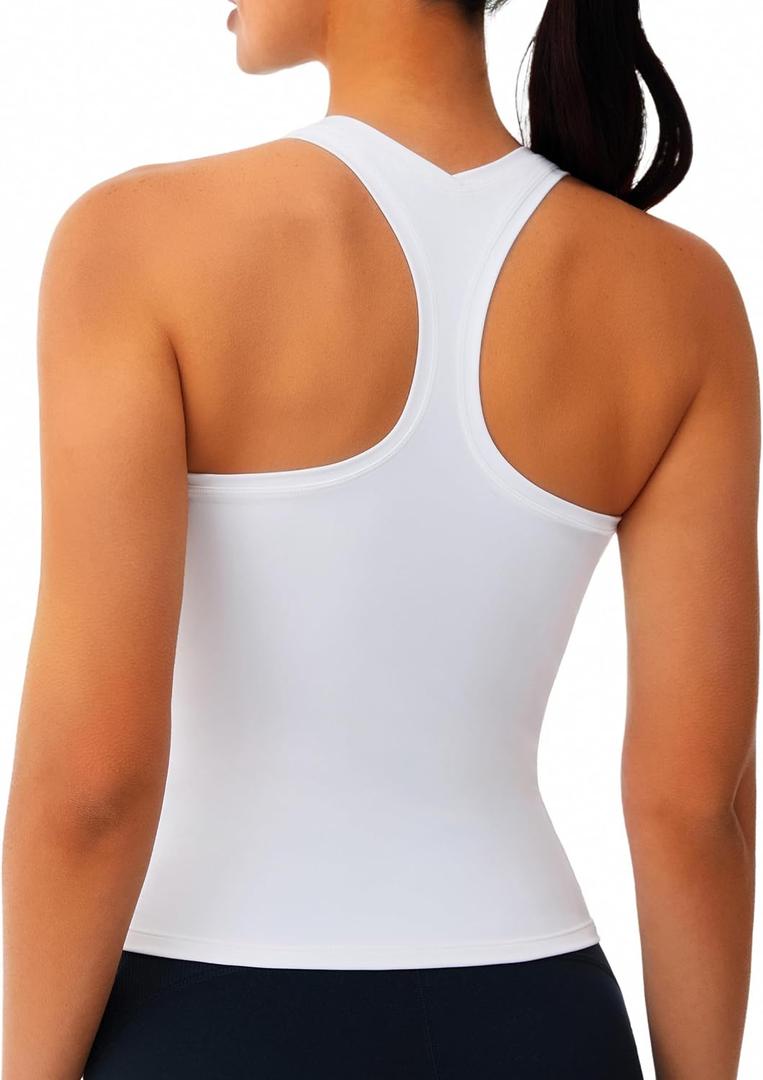 JOYSPELS Workout Tank Tops for Women - Butter Soft Racerback Athletic Tops Sleeveless Gym Yoga Shirts (XL)