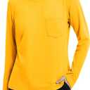 baleaf Women's Long Sleeve Workout Shirts for Women Active Tops Soft Activewear Moisture Wicking Running Clothes Travel (Medium, Yellow)
