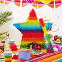 Cinco De Mayo Star Pinata 12.6 x 12.6 inches. Fiesta Party Supply for Fiesta Taco Party, Luau Event Photo Props, Mexican Theme Decoration, Carnivals Festivals, Taco Tuesday Event