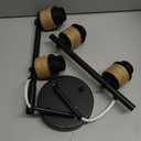 Bathroom Light Fixtures, 4-Light Coastal Vanity Lights with Crystal Glass Shade, Black Bathroom Wall Lamp for Mirror Kitchen Hallway Cabinet