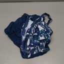 SUUKSESS Women Sexy Mesh One Piece Swim Dress Slimming Tummy Control Swimsuit Push Up High Waisted Bathing Suit (Blue Floral, L)