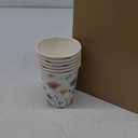Maxcheck 100 Pcs Floral Party Supplies Bulk Spring Flower Paper Cup Disposable 9 oz Flowers Drinking Coffee Cup for Tea Party Hot Cold Drinks Wedding Birthday Bridal Baby Shower(Wildflower)