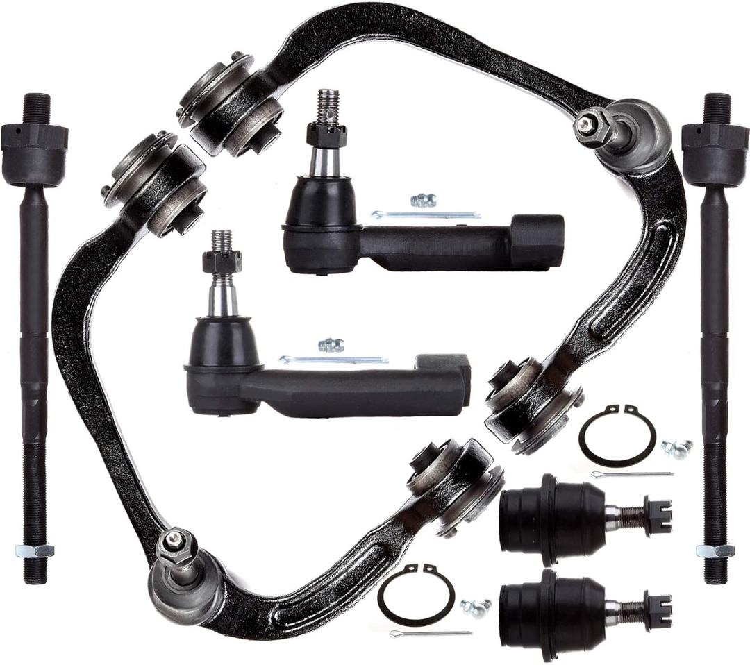 SCITOO 8pcs Front Suspension Kit Upper Control Arm w/Ball Joints Inner Outer Tie Rods Lower Ball Joints Fit 2009-2015 For Ford For F-150 2007-2015 For Ford Expedition For Lincoln Navigator