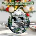 Loon Birds Stained Glass Ornament, Christmas Ornaments  Christmas Tree Ornament, Holiday Decor, Xmas Stocking Stuffers, Gift Idea, Gifts for Bird Lover, Coworker, Friend, and Family