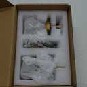 Antique Brass Door Knobs Glass Door Knobs Interior with Lock, Vintage Crystal Privacy Octagon Door Knobs for Bedroom Bathroom