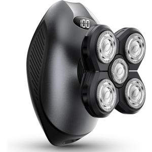 Head Shavers for Bald Men, 5 in 1 Electric Razor IPX7 Waterproof for Bald Men, 5D Rotary Shaver