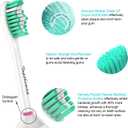 Toptheway Replacement Brush Heads Compatible with Sonicare E-Series Essence Xtreme Elite Advance and CleanCare Screw-On Toothbrush Handles 7022/66, 6 Pack