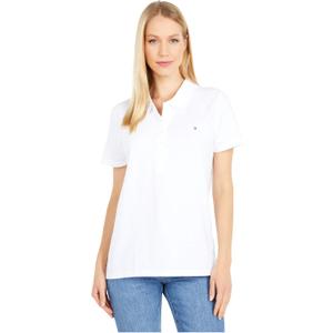 Tommy Hilfiger Solid Short Sleeve Polo White LG (US 12-14)