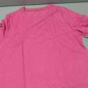 Eonvogueous Womens T Shirts Short Sleeve Crew Neck Shirts Basic Tee Tops Blouse Summer Casual Tee Tops，Hot Pink-L