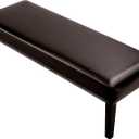 YISUN Dining Room Bench Covers, PU Leather Waterproof Upholstered Bench Slipcover, Removable Washable Bench Seat Protectors for Living Room, Bedroom, Kitchen(PU Coffee)