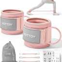 YOTTOY Ankle Resistance Bands with Cuffs, Adjustable Ankle Straps for Leg & Glute Workout, Butt Exercise Bands for Cable Machines Women, Perfect for Hip Fitness & Booty Training