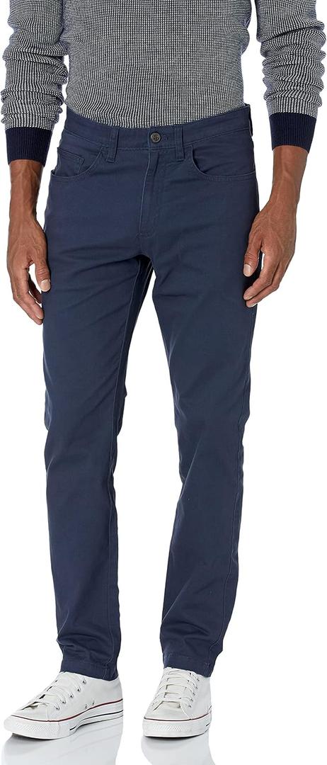 Amazon Essentials Men's Chino, Slim-Fit Pants with 5-Pockets, Comfort Stretch (Previously GoodThreads) (34W x 36L, Navy)