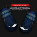 QUMY 4PCS Dog Boots for Large Dogs, Medium Dog Shoes & Paw Protectors for Hot Pavement, Summer Heat Protection, Mesh Breathable Nonslip Dog Booties for Hardfloors, Walking Running Hiking Blue Size 2