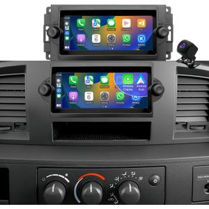 Radio Upgrade for Dodge Ram 1500/2500/3500 2006-2008, Jeep Compass Patriot 2007-2008, Grand Cherokee 2005-2007, Chrysler 300/300c 2005-2007, Wireless CarPlay Android 6.86" Stereo Back Camera WiFi GPS