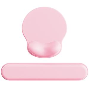 Laborio Ergonomic Mouse Pad Wrist Support, Comfortable Mouse Pad Wrist Rest, Relieve Wrist Pain Gel Mouse pad, Non-Slip Rubber Base Mousepad for Laptop, Computer(Gradient Baby Pink)