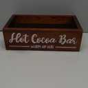 Hot Cocoa Bar Box Hot Chocolate Bar Tray Hot Cocoa Station Sign Wooden Farmhouse Decor Kitchen Organizer Wood Winter Decor Storage Holiday Decor