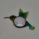 Hummingbird Outdoor Thermometer, 17" Indoor Thermometers with Large Number, Metal Wall Thermometer No Need Battery for Patio Room