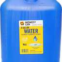 Midwest Can 6700 BPA Free Water Containers with Spout and Dual Handles - 6 Gallon Capacity Water Storage Containers for Long Term or Camping - 1 Pack