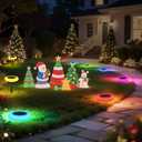 Lightonight Colorful Solar Lights Outdoor, Color Changing Solar Lights with Remote, Colorize Pathway Lights Solar Garden Lights for Landscape Walkway Patio Yard Pool Garden