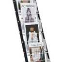 VEVOR Brochure Display Rack, Narrow 6-Tier Magazine Literature Display Stand with Wheels, Metal Floor Standing Magazine Rack, Movable Newspaper Catalog Holders for Shop Exhibitions Office (6 Pockets)