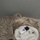 Bedsure Heated Blanket Throw Blanket - Fast Heating Electric Blanket, Soft Flannel Heated Throw with 4 Time Settings, 6 Heating Settings, Warm Gifts for Grandma Grandpa (50x60 inches, Taupe