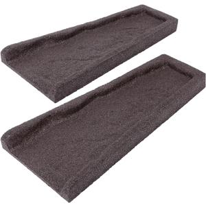 2 x Sekcen 3 Pack Rubber Downspout Splash Block Rain Gutter Down Spout Drain Trays Brown