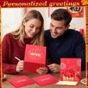 4 Pcs Happy Chinese New Year Cards 2026 Year of The Horse Cards with Envelopes 3D Golden Fu Pop up Card Lunar Greeting Card for Women Men Spring Festival Gifts (Classic Style)