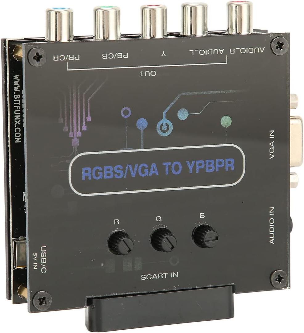 RGBS VGA SCART to YPBPR Converter for SFC, for for N64, for 1, for 2, for for, for MD, for Saturn