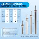 2 Packs SP-2064 Lock-Pin 3/4" Boat Seat Post - 16" Tall Aluminum Non-Threaded Pin Post 1.5" Diameter for Fishing Pontoon Cruising Boats