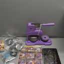 Button Maker Machine 58mm (2.25 inch), DIY Button Pin Maker Machine Comes with Free Button Parts, Circle Cutter, Cutting Board, Pattern Paper, Holographic Bags, Colored Film, and Protective Case