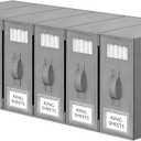 Criusia Bed Sheet Organizers and Storage, 6 Pack Foldable Linen Closet Organizer Box  Bedding Holder for Sheet Set (King/Queen Sizes), Duvet Covers, Blankets (Grey)