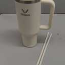 40oz Tumbler With Handle, 2-IN-1 Leak Proof Lid (Straw/Flip), Insulated Water Bottle, Stainless Steel Tumbler with Non-Slip Silicone, Wide Mouth Travel Mug Cupholder Friendly Dishwasher Safe