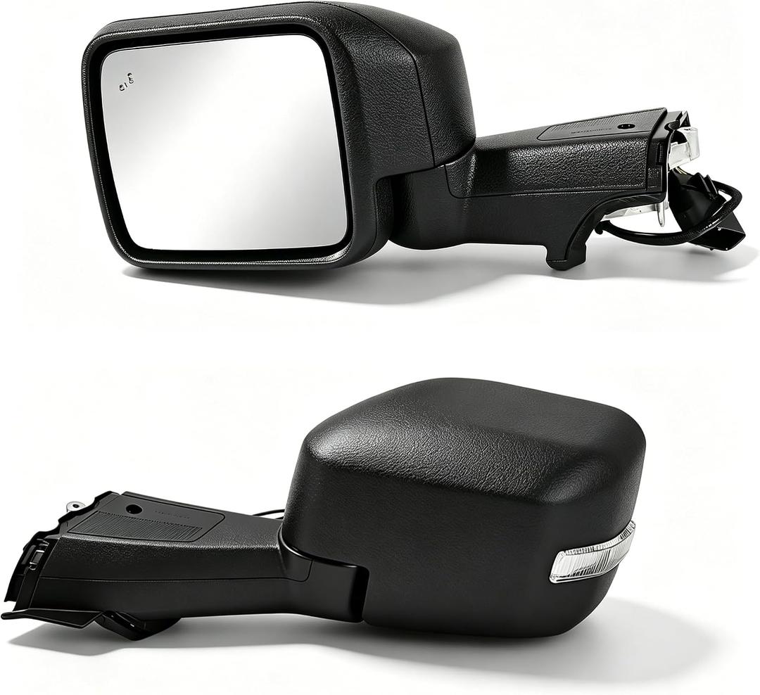 Side Mirror Assembly with Camera/Blind Spot for Ford Bronco 2020-2025, Power Adjustment/Heated/Puddle Light/Turn Signal, Left Driver Side, 11+1 Pins, N2DZ-17683, w/Temperature Sensor