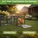 A Anleolife Chicken Tunnel, 23.6 inch Wide Heavy Duty Metal Chicken Coop, Predator Proof Modular Extension Chicken Run for Outside Poultry Coop as Hens, Rabbits, Ducks and Small Pets