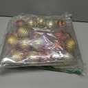 SHareconn 30ct 2.36 Inch Christmas Tree Balls Ornaments, Colored Shatterproof Plastic Decorative Baubles Decorations for Xmas Tree Decor Holiday Party Wedding Decoration (Red & Gold, 60mm)