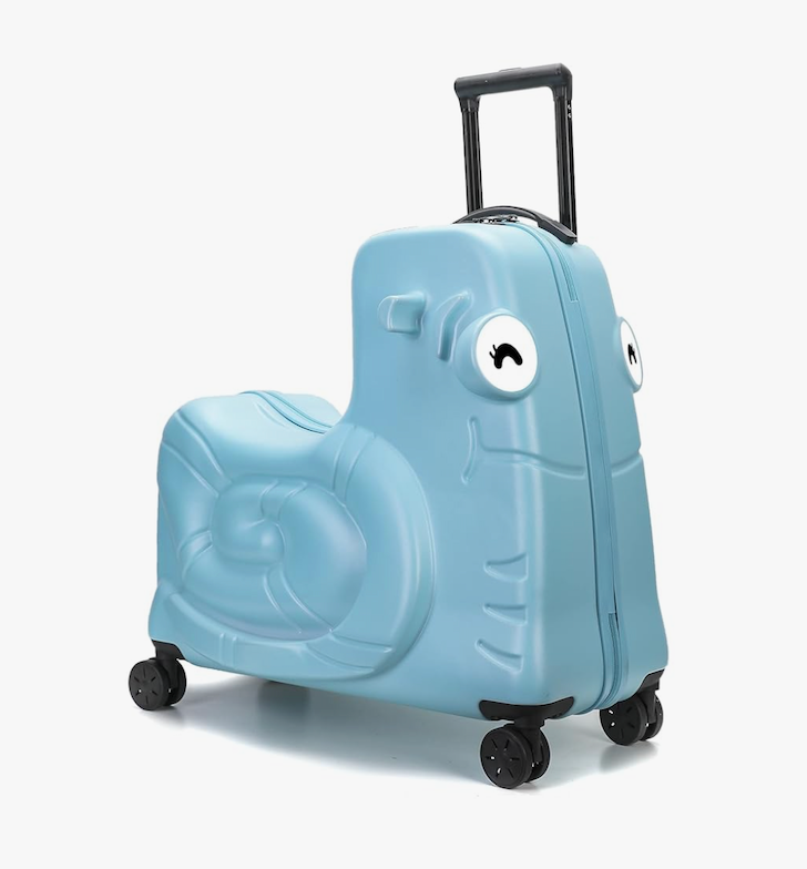 Kids Luggage, Kids Ride-on Luggage with Spinner Wheels Suitcase, Kid's Ride-On Suitcase Help Your Child Relax, Carry On Trolley Luggage with Password Lock, 22"