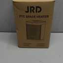 JRD 10inch PTC Space Heater with 80Oscillation, Thermostat, 12h Timer, Fast Heat, Eco Mode, Remote, 1500W Small Quiet Safe Room Electric Heater, Portable Desk Heat for Office Bedroom Black