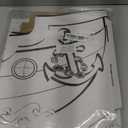 Eaasty Coloring Pirate Ship Cardboard Boat Playhouse for Kids Crafts DIY Large Kids Outdoor Playhouse Toy for Toddlers to Color Pirate Halloween Party Decorations