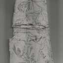 jinchan Floral Curtains 84 Inches Long Charcoal Grey Flower Linen Farmhouse Curtain for Living Room French Country Vintage Curtain Rod Pocket Curtains Set 2 Panels Gray Floral Printed